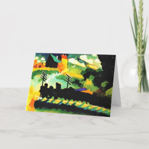 Kandinsky - Murnau Train and Castle Card