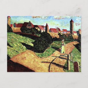 Kandinsky - Old Town II, colourful painting Postcard