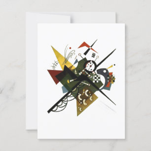 Kandinsky On White II - Abstract Expressionist Art Postcard