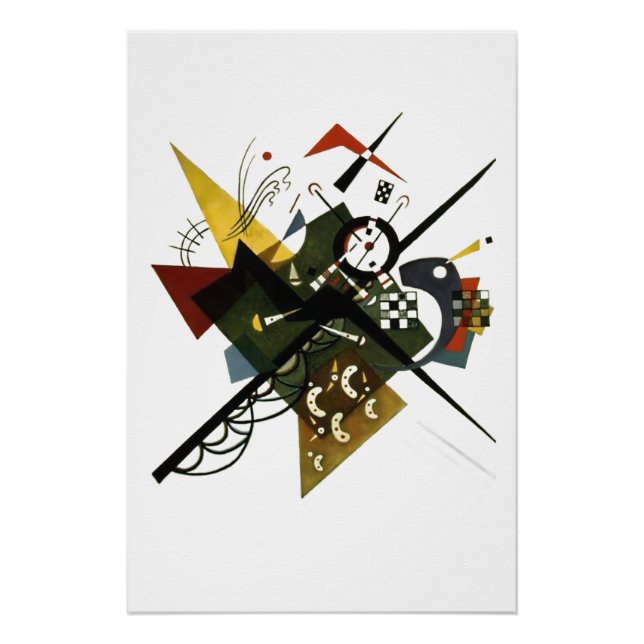 Kandinsky On White II - Abstract Expressionist Art Poster (Front)