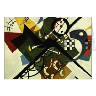 Kandinsky On White II Abstract Painting Card