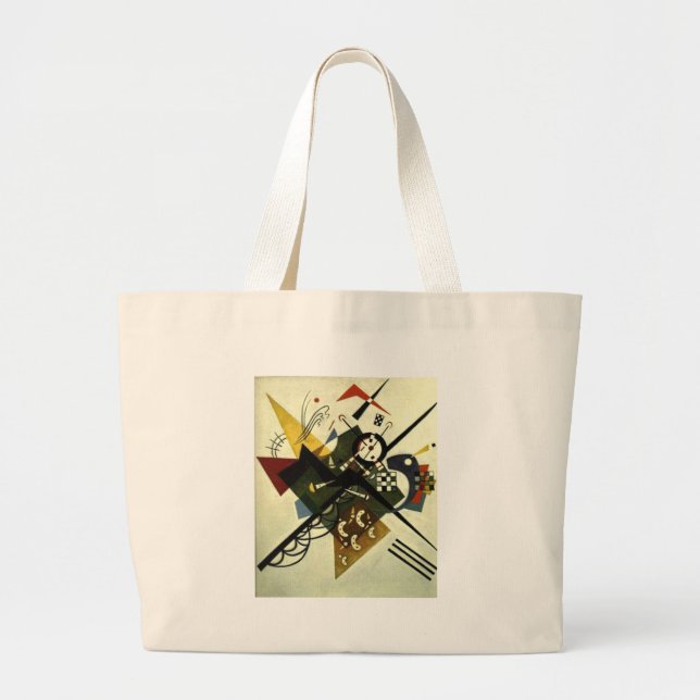 Kandinsky On White II Large Tote Bag (Front)