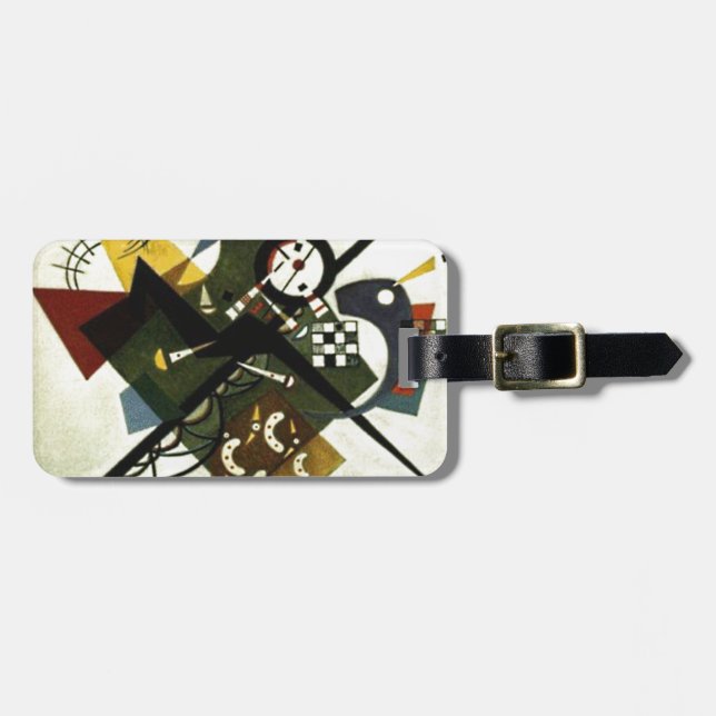 Kandinsky On White II Luggage Tag (Front Horizontal)
