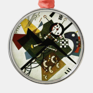 Kandinsky On White II Metal Tree Decoration