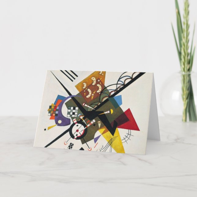 Kandinsky On White Two Abstract Painting Card (Front)