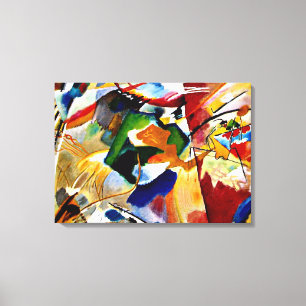 Kandinsky - Painting with Green Centre Canvas Print