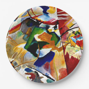 Kandinsky - Painting with Green Centre Paper Plate