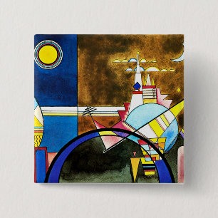 Kandinsky - Picture XXI, Great Gate Kiev 15 Cm Square Badge