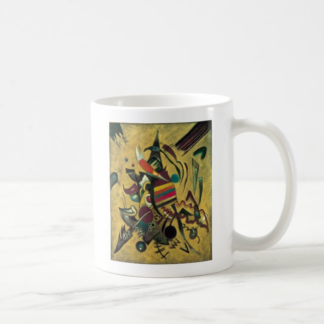 Kandinsky Points Abstract Canvas Painting Coffee Mug (Right)