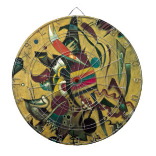 Kandinsky Points Abstract Canvas Painting Dartboard