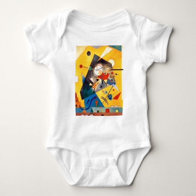 Kandinsky Quiet Harmony Abstract Art Baby Bodysuit (Front)