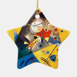 Kandinsky Quiet Harmony Abstract Art Ceramic Tree Decoration