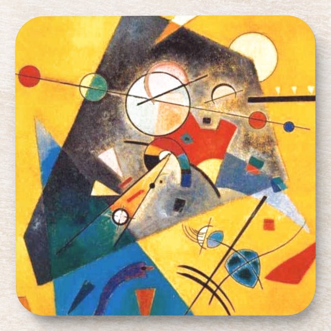 Kandinsky Quiet Harmony Abstract Art Coaster (Front)