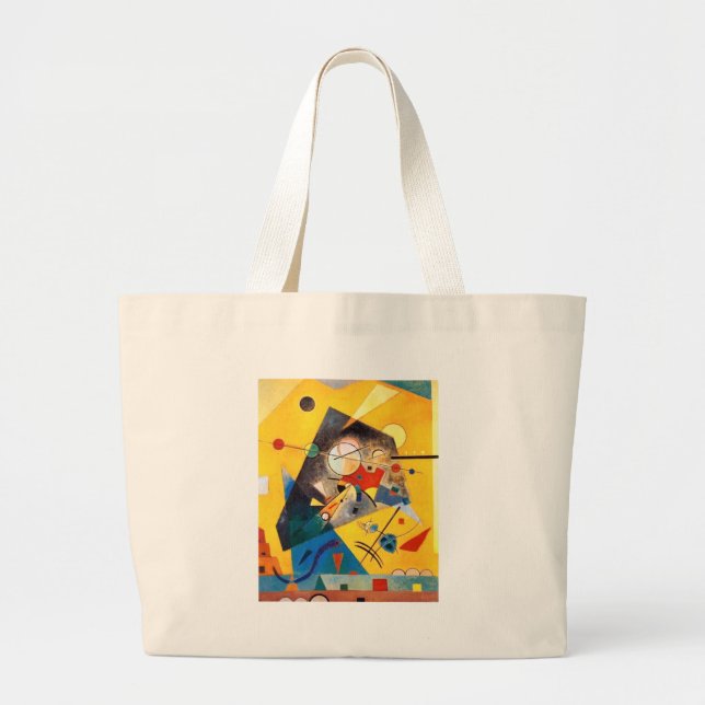 Kandinsky Quiet Harmony Abstract Art Large Tote Bag (Front)