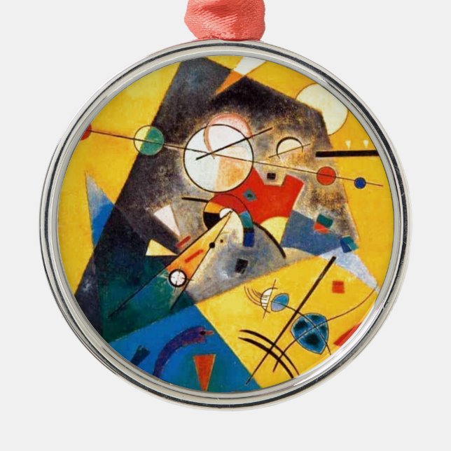 Kandinsky Quiet Harmony Abstract Art Metal Tree Decoration (Front)