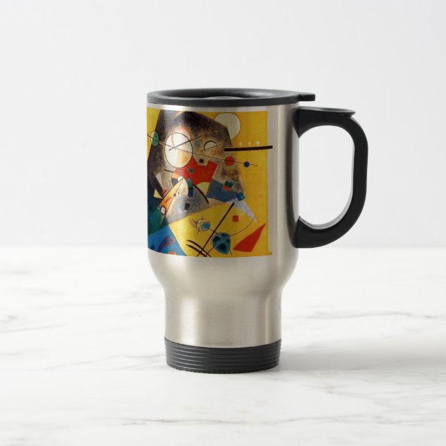 Kandinsky Quiet Harmony Abstract Art Travel Mug (Right)