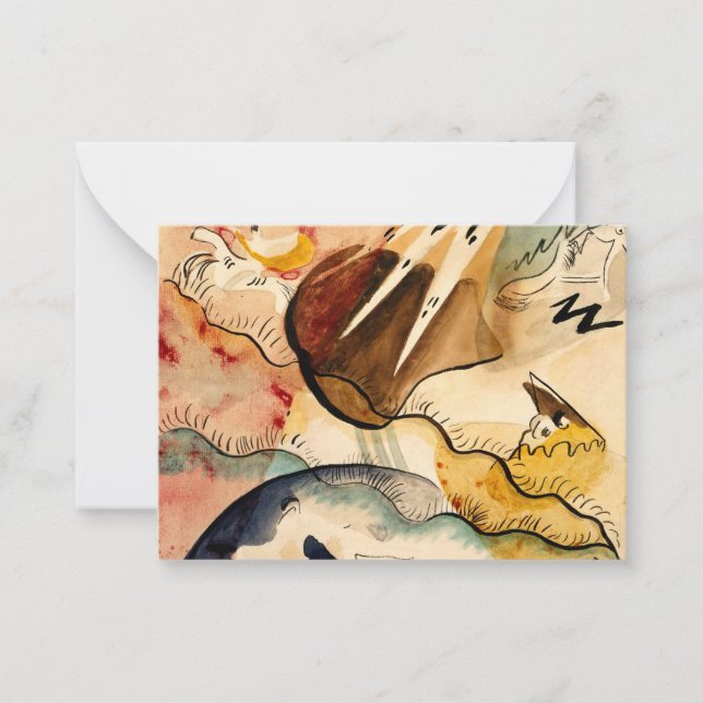 Kandinsky - Rain Landscape, abstract art Card (Front)