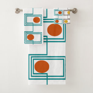 Kandinsky Rectangles with Ovals  Bath Towel Set