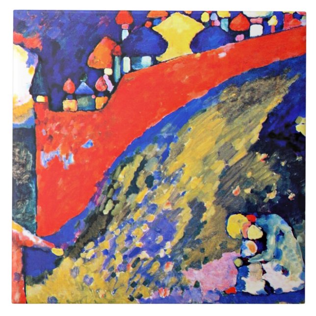 Kandinsky - Red Wall Destiny   Tile (Front)