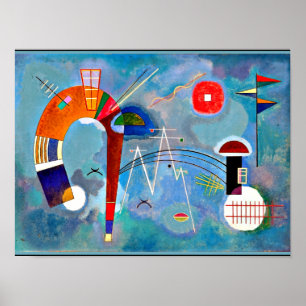 Kandinsky - Round and Pointed, colourful art Poster