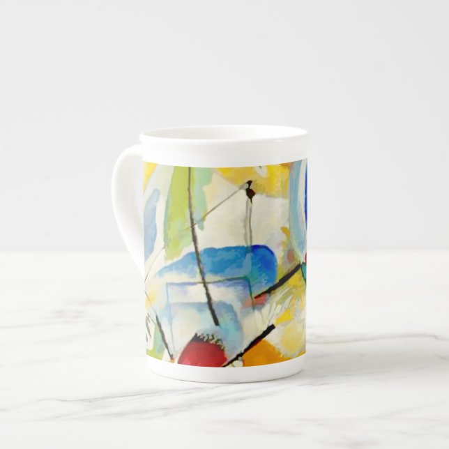 Kandinsky Sea Battle 1913 Bone China Mug (Front Left)