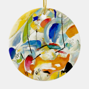 Kandinsky Sea Battle 1913 Ceramic Tree Decoration