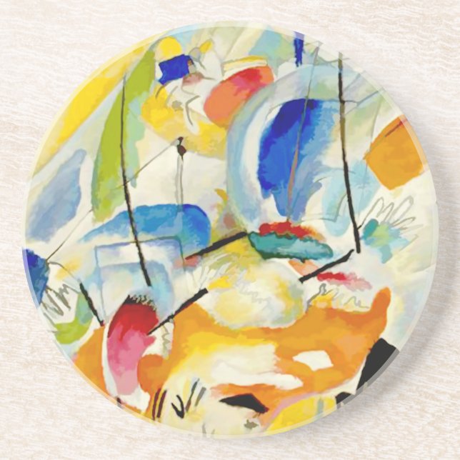 Kandinsky Sea Battle 1913 Coaster (Front)