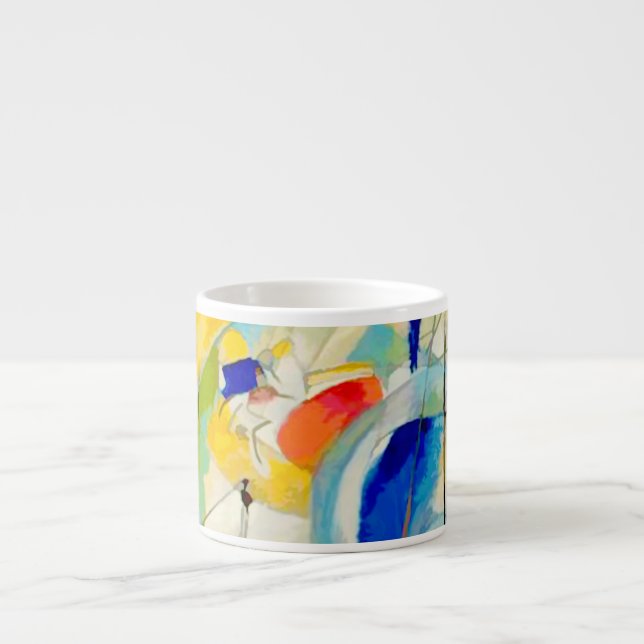 Kandinsky Sea Battle 1913 Espresso Cup (Front)