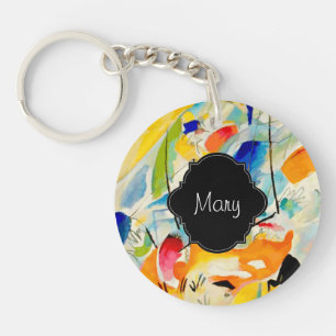 Kandinsky Sea Battle 1913 Key Ring