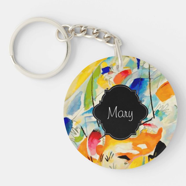 Kandinsky Sea Battle 1913 Key Ring (Front)