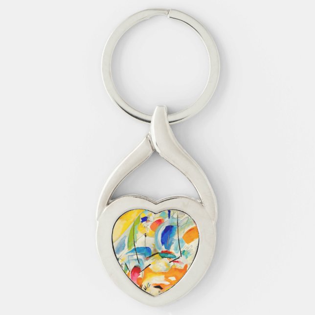 Kandinsky Sea Battle 1913 Key Ring (Front)
