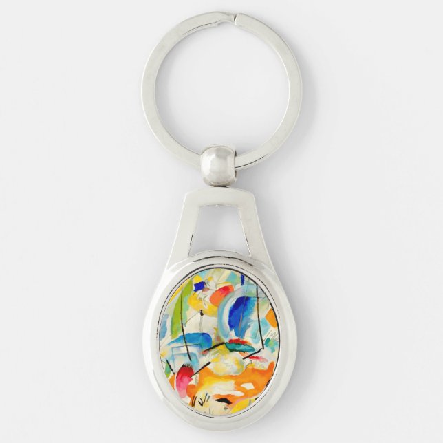 Kandinsky Sea Battle 1913 Key Ring (Front)