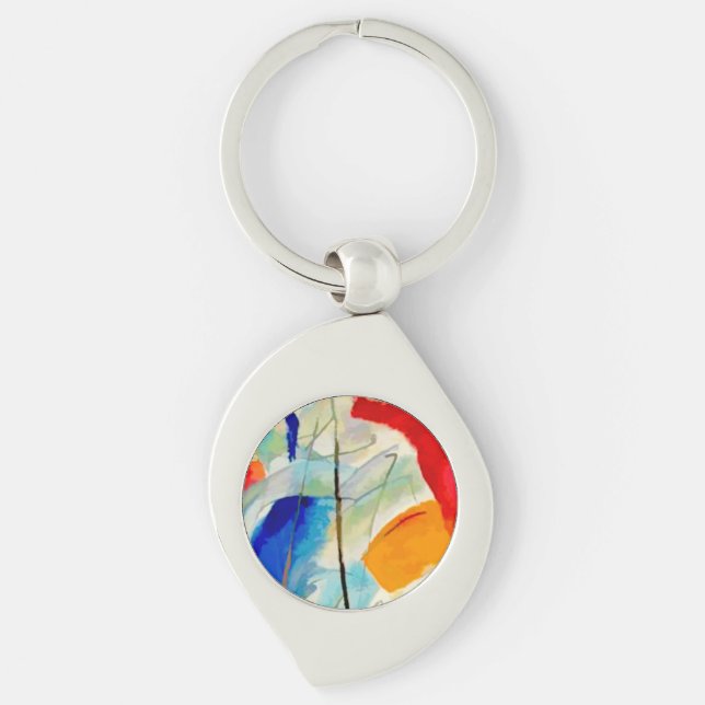 Kandinsky Sea Battle 1913 Key Ring (Front)