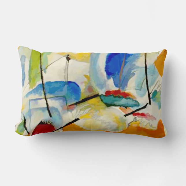 Kandinsky Sea Battle 1913 Lumbar Cushion (Front)