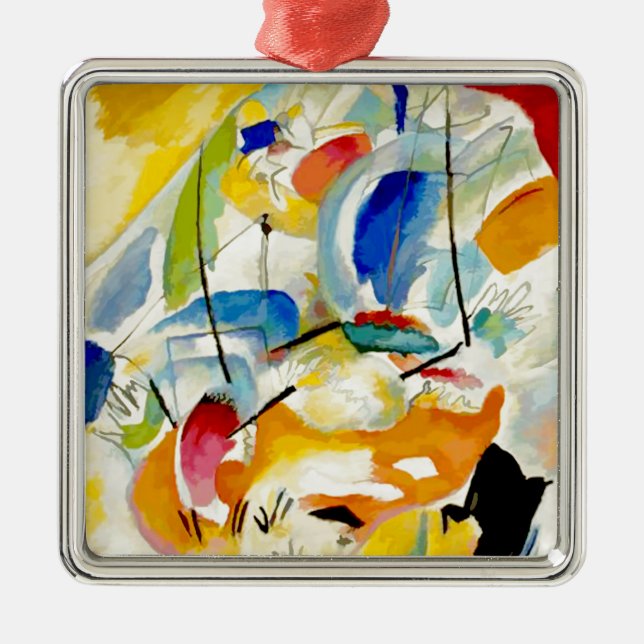 Kandinsky Sea Battle 1913 Metal Tree Decoration (Front)