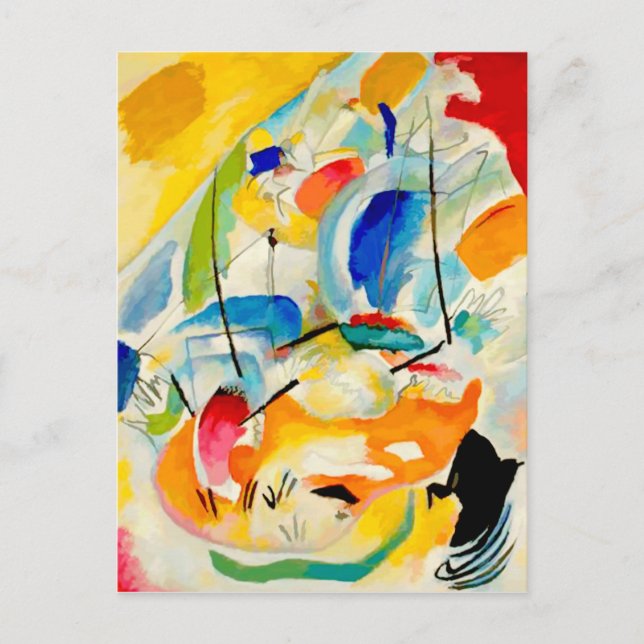 Kandinsky Sea Battle 1913 Postcard (Front)