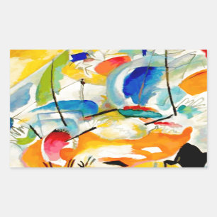 Kandinsky Sea Battle 1913 Rectangular Sticker