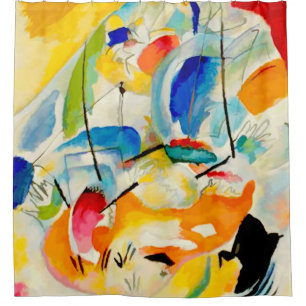 Kandinsky Sea Battle 1913 Shower Curtain