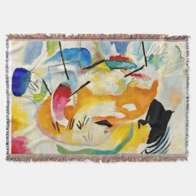 Kandinsky Sea Battle 1913 Throw Blanket (Front)