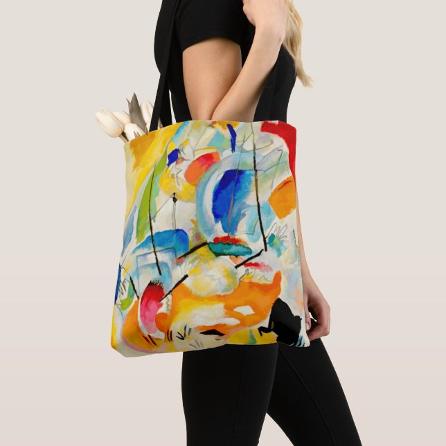 Kandinsky Sea Battle 1913 Tote Bag (Close Up)