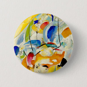 Kandinsky Sea Battle Painting 1913 6 Cm Round Badge