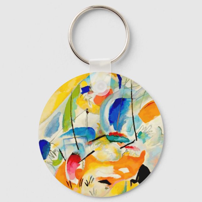 Kandinsky Sea Battle Painting 1913 Key Ring (Front)