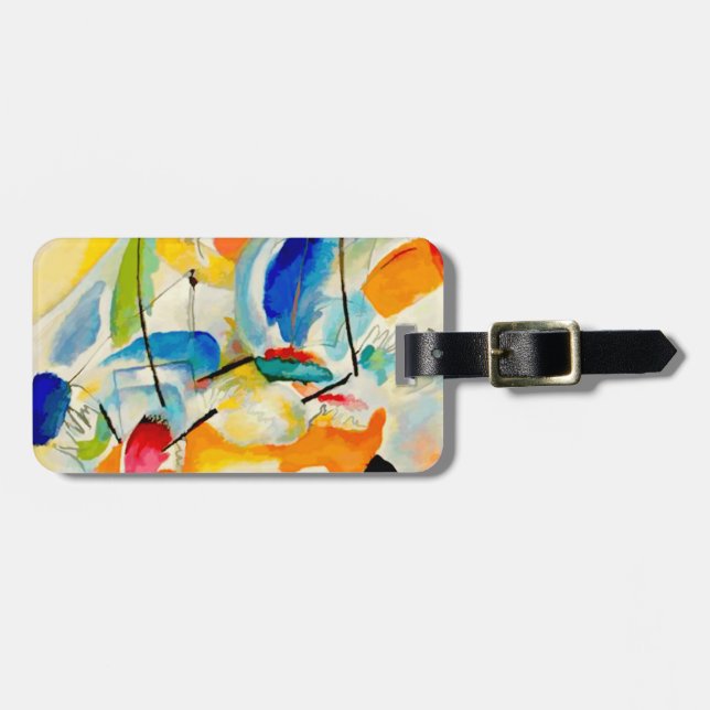 Kandinsky Sea Battle Painting 1913 Luggage Tag (Front Horizontal)
