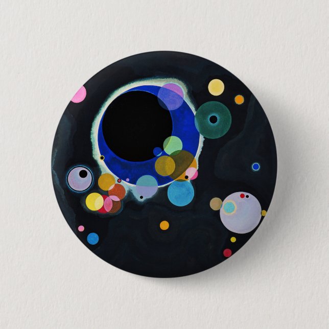 Kandinsky Several Circles Abstract 6 Cm Round Badge (Front)