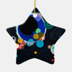 Kandinsky Several Circles Abstract Ceramic Tree Decoration