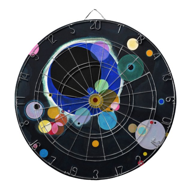 Kandinsky Several Circles Abstract Dartboard (Front)