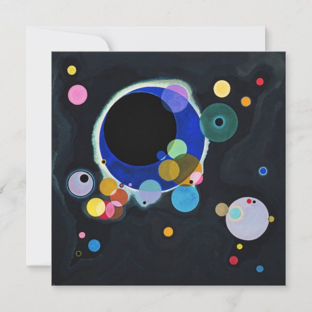 Kandinsky Several Circles Abstract Painting Card (Front)