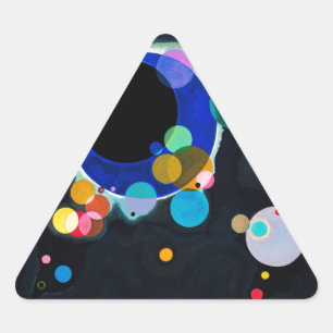 Kandinsky Several Circles Abstract Triangle Sticker