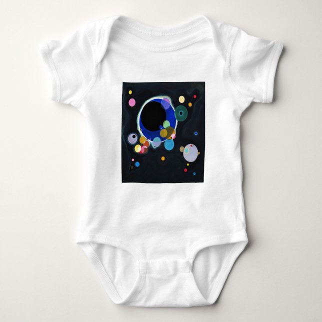 Kandinsky Several Circles Artwork Baby Bodysuit (Front)