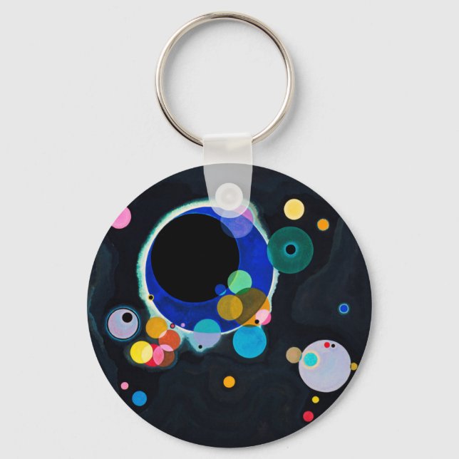 Kandinsky Several Circles Artwork Key Ring (Front)